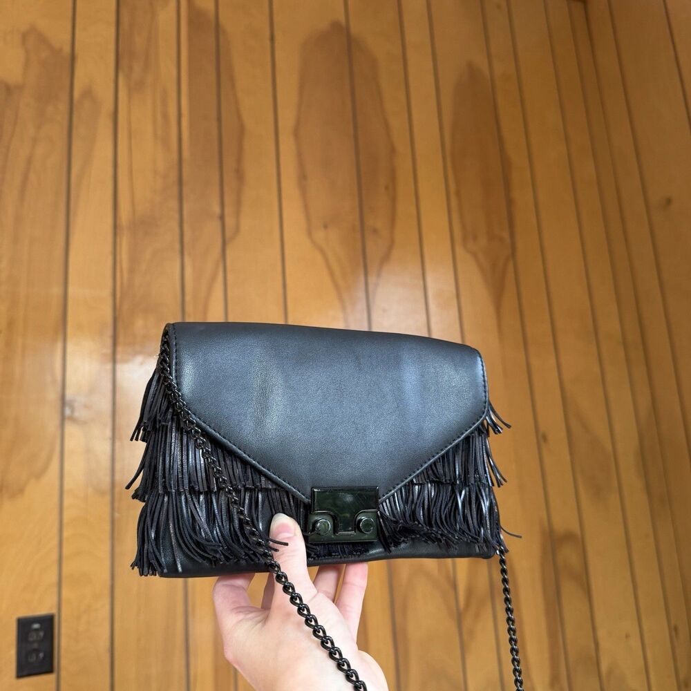 Loeffler Randall Black Fringe Crossbody Bag - Picture 5 of 15